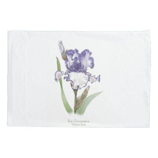 Paars Ruffled Iris Kussensloop (Achterkant)