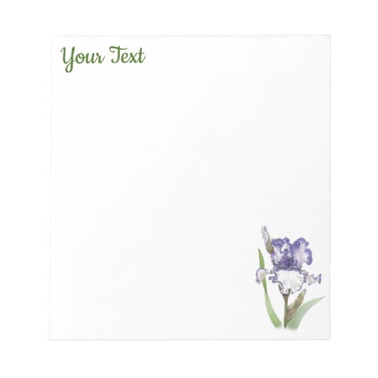 Paars Ruffled Iris Notitieblok (Voorkant)