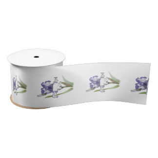 Paars Ruffled Iris Satijnen Lint