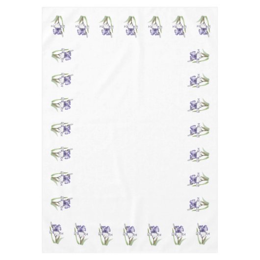 Paars Ruffled Iris Tafelkleed (Voorkant)