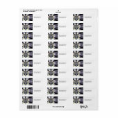 Paars ruimte retouradreslabel etiket (Full Sheet)