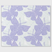 Paars ruitvlinder cadeaupapier (Vlak)