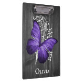 Paars Rustic Butterfly - gepersonaliseerd klembord (Rechts)