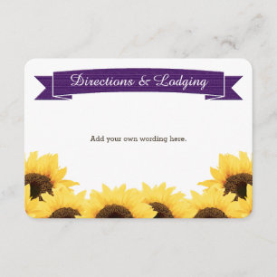 PAARS RUSTIC SUNFLOWER ENCLOSURE INSERT INFORMATIEKAARTJE