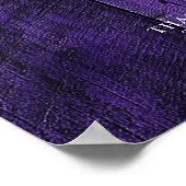 Paars Rustiek Houten Schuur Trouw Welkom Bord Poster (Hoek)