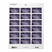 Paars Rustieke Boom Lichtjes Retouradres Label (Full Sheet)