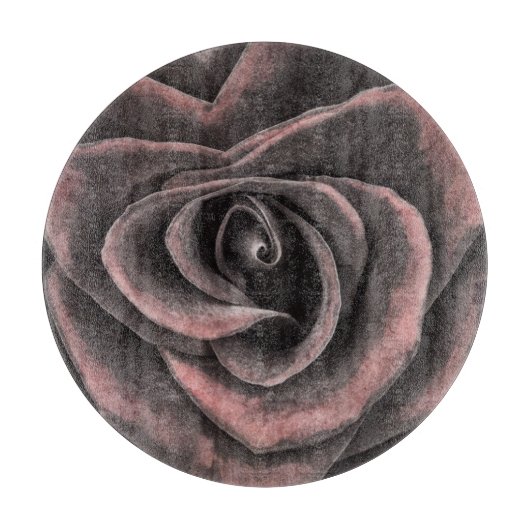 Paars Rustisch Roos Snijplank (Voorkant)