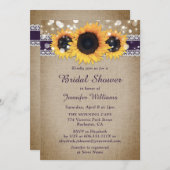 Paars Rustisch Vrijgezellenfeest Kaart (Voorkant / Achterkant)