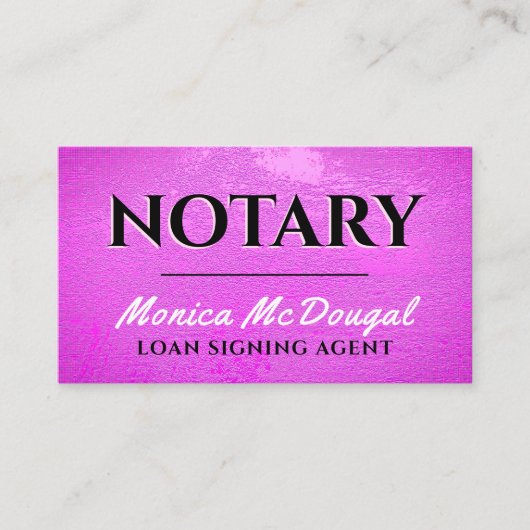 Paars ruw visitekaartje (Voorkant)