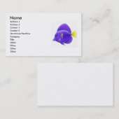 Paars Sailfin Tang Visitekaartje (Voorkant / Achterkant)