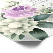 Paars Salie Groene Quinceañera Stoelen Chart Bord Poster (Hoek)