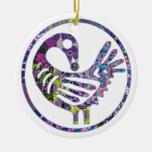 Paars Sankofa Bird Keramisch Ornament (Voorkant)