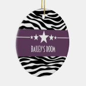 Paars Sassy Star-Ornament Keramisch Ornament (Rechts)