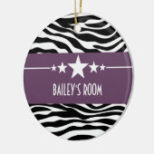 Paars Sassy Star-Ornament Keramisch Ornament (Links)