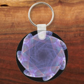 paars scallopaat fractal sleutelhanger (Voorkant)