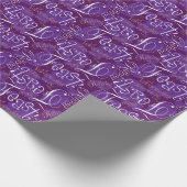 Paars Scatterletter Feast Paper Cadeaupapier (Hoek)