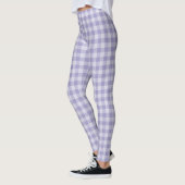 Paars Schaakbord Patroon Leggings (Links)
