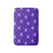 Paars schaalpatroon met glittereffect badmat (Voorkant Verticaal)