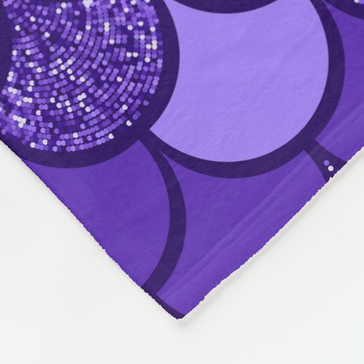 Paars schaalpatroon met glittereffect fleece deken (Hoek)