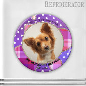 Paars Schattigee Pet Keepsake Custom Photo Magnet
