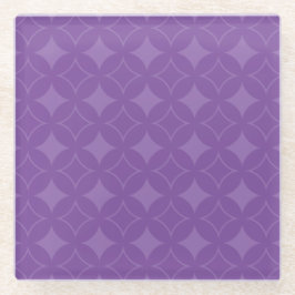 Paars scheepspatroon glazen onderzetter