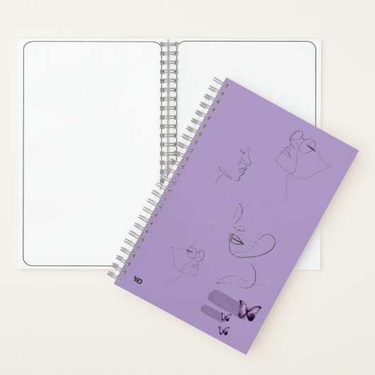Paars schetsboek – esthetische harde kaft notitieboek (Binnen)