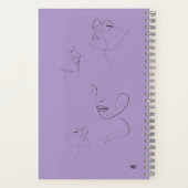 Paars schetsboek – esthetische harde kaft notitieboek (Achterkant)