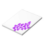 Paars schetterend hart "Ik hou van je" Notitieblok (Linkerzijde)