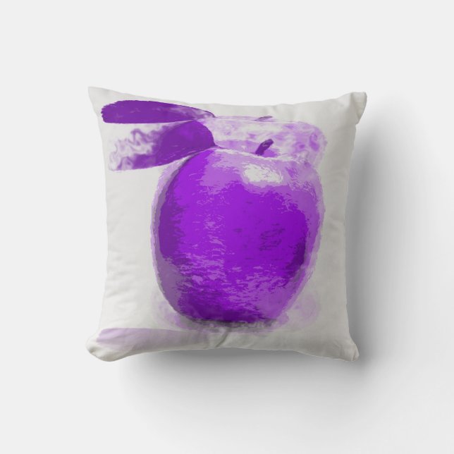 Paars schilderij van Apple #1 - Pillow Kussen (Voorkant)