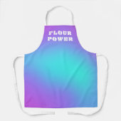 Paars Schort Blauwgroen gradiënt van meel (Voorkant)