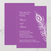 Paars Schud je staartveren repetitie Dinner Kaart (Voorkant / Achterkant)