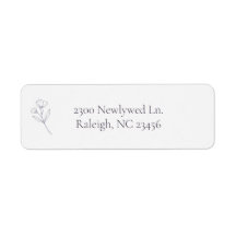 Paars Script Lijnkunst Retouradres Label