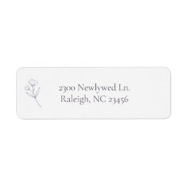 Paars Script Lijnkunst Retouradres Label