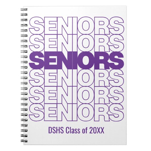 Paars Seniors Seniors Notitieboek (Voorkant)