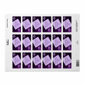 Paars Sering Bloemenpatroon Retouradreslabel Etiket (Full Sheet)
