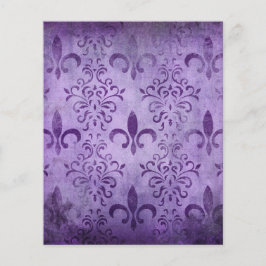 Paars Shabby Fleur de lis Scrapbook Paper