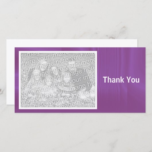 Paars Shadowed Bedankkaart (Voorkant / Achterkant)