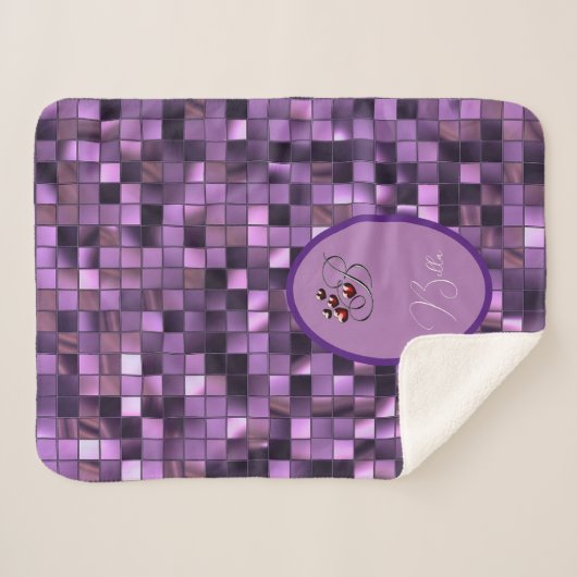 Paars Sherpa Deken (Voorkant (horizontaal))