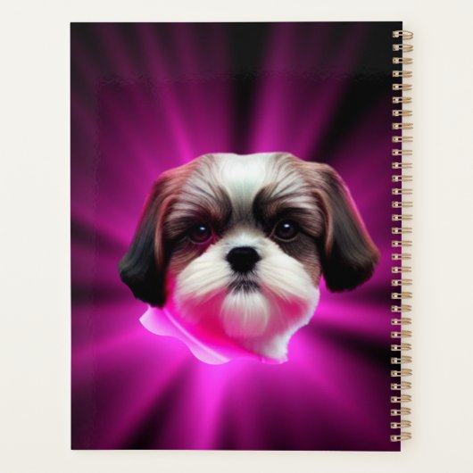 Paars Shih Tzu Planner (Achterkant)
