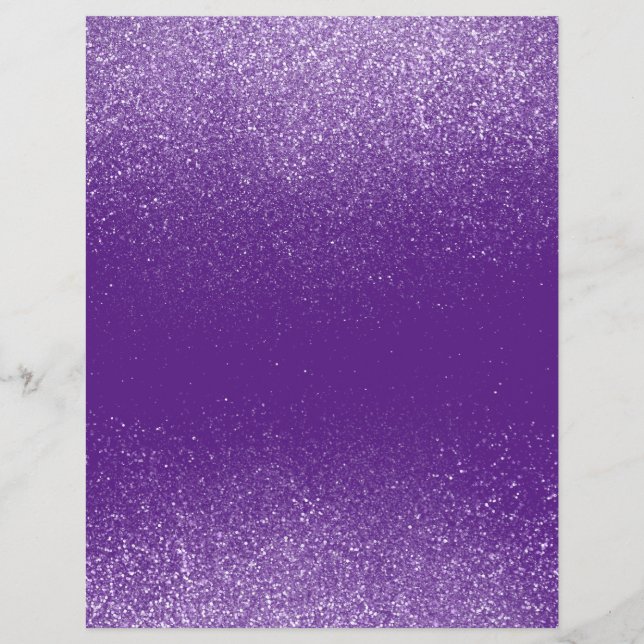 Paars Shimmer Glitter Dust Scrapbook Paper (Voorkant)