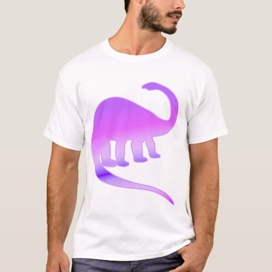 Paars Shirt van Apatosaurus (Brontosaurus) (Voorkant)