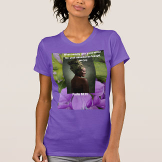 paars, shirt, vrouw, gebed, inspiratie, t-shirt