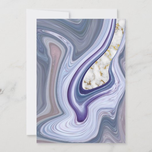 Paar's Shower Marbleized Paars Roos Agate Kaart (Achterkant)