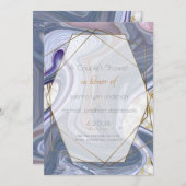 Paar's Shower Marbleized Paars Roos Agate Kaart (Voorkant / Achterkant)