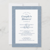 Paar's Shower Wedding Dusty Blue Modern Casual Kaart (Voorkant)