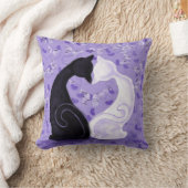 Paars Sierkussen Kat Kat Hart Butterflies (Deken)