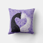 Paars Sierkussen Kat Kat Hart Butterflies (Achterkant)