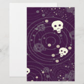 Paars silhouet briefpapier (Voorkant / Achterkant)