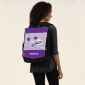 Paars Silhouette Cheerleader Girl Rugtassen (Gedragen)