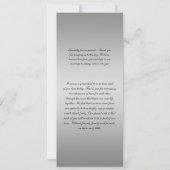 Paars Silver Black Wedding Programme Invita Kaart (Achterkant)